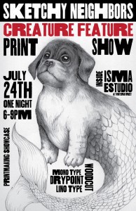 Creature Feature Print Show at Isma Estudio